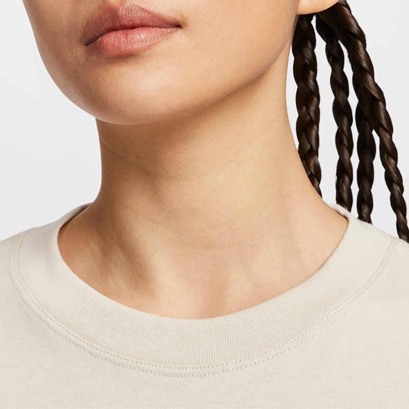 Nike Swoosh Round Neck Fashion Versatile Short Sleeve T-Shirt Women T-Shirts Off-White HQ1699104