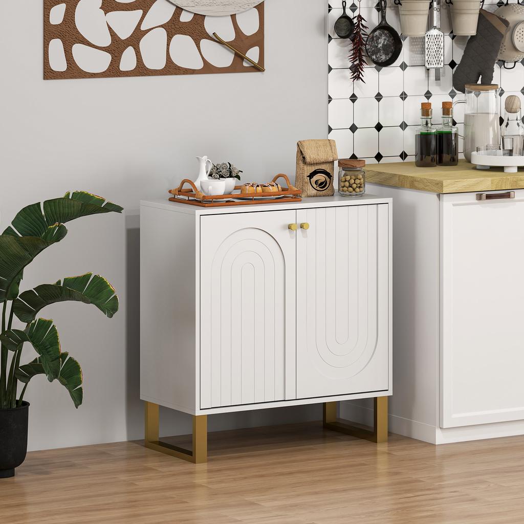2-Door Sideboard Storage Cabinet - White