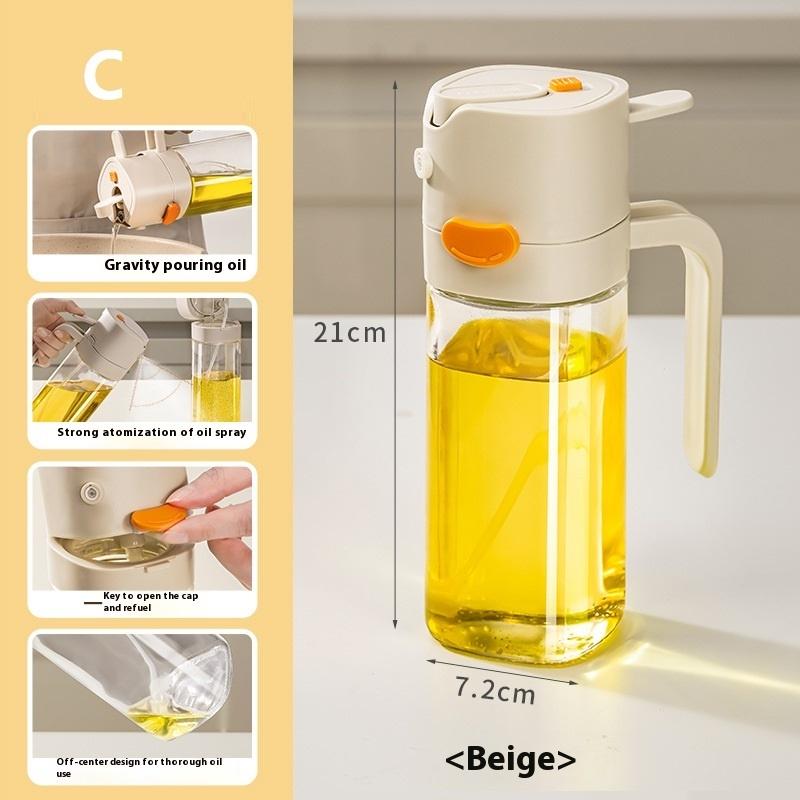 550ML Ölsprühflasche BBQ Kochen 2 in 1 Ölspender Olivenöl Ausgießer Sprüher Küche Backen Öl Zerstäuber Essigflasche