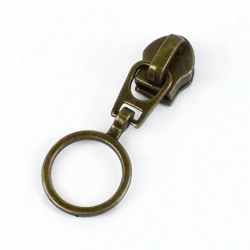 Meetee 5-20 Szt. 5# Suwak do Zamka Błyskawicznego na Zamki Nylonowe Stop Cynku Główka Zamka Dekoracja Brązowy Ciągnik Zamka Błyskawicznego Akcesoria do Szycia Kurtki Płaszcza