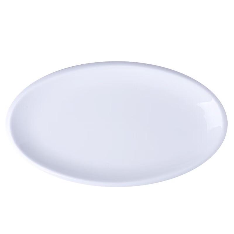 White Ceramic Oval Thick Edge Fish Plate