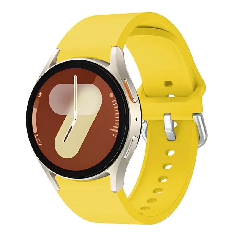 Oryginalny Silikonowy Pasek Do Samsung Galaxy Watch 7/6/5/4 44mm 40mm 5 Pro Sportowa Bransoleta Galaxy Watch 6 4 Classic 47mm 43mm Pasek