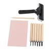 Stamp Making Kit Assorted Carving Knives Carving Block Flexible Roller Stamp Carving Tools for DIY