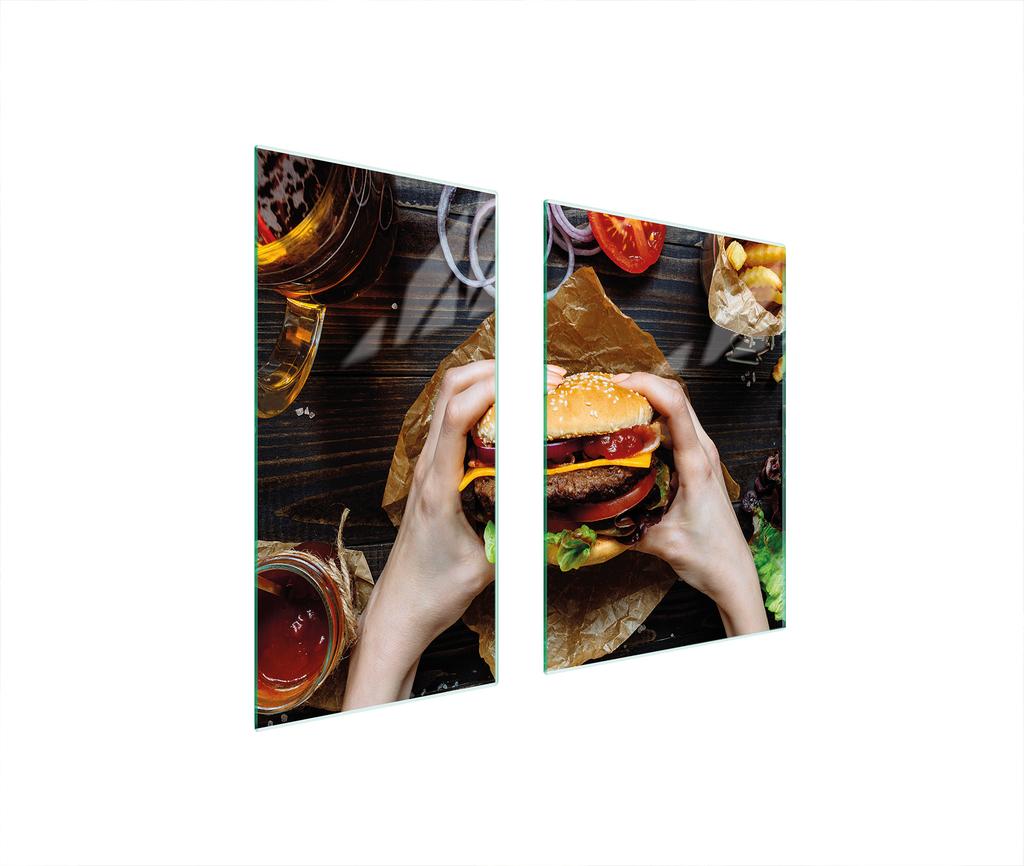 SZKLANA PŁYTA OCHRONNA DESKA 75x52 HAMBURGER
