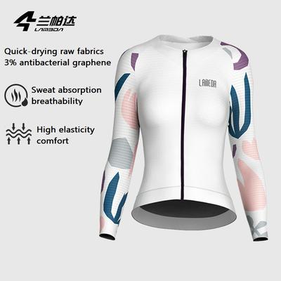 Womens Long Sleeve Cycling Jersey Breathable Quick Dry MTB Bike Clothing Performance Compression Fit