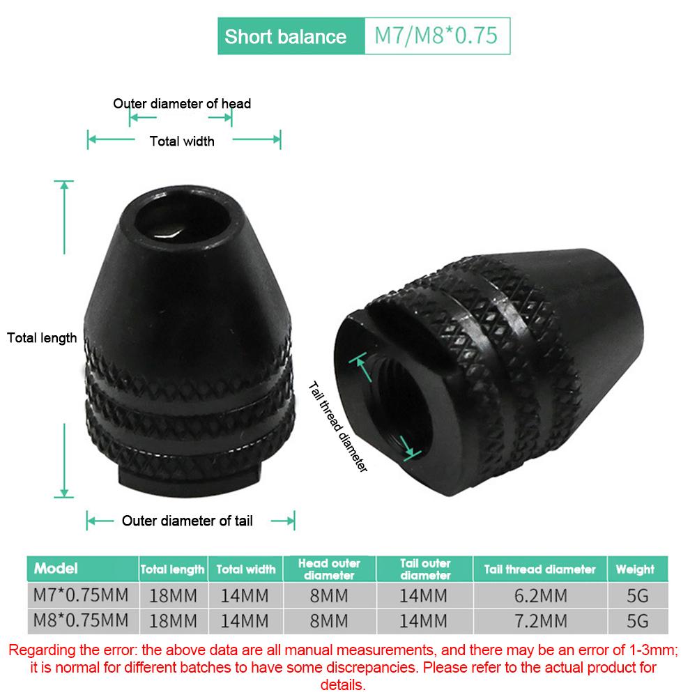 Multifunktions-Universal-Drei-Backen-Mini-Bohrfutter M7/M8 Futter Rotationswerkzeug