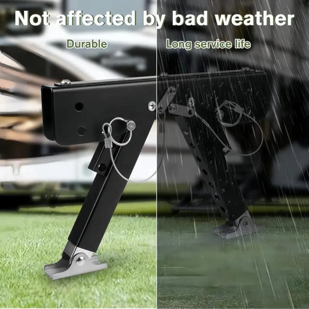 1PC RV Step Stabilizer Adjustable Folding Board Bracket Stair Support Stabilizer Kit From 2.8in To 11.3in For Trailers Motorhome