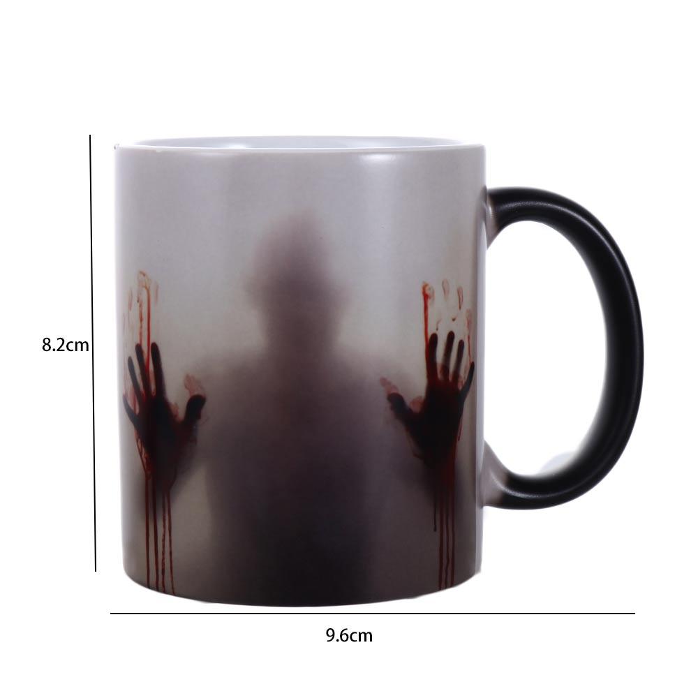 Novelty Creative Color Changing Halloween Decoration Coffee Mug Drinkware Tea Cup Milk Bottle