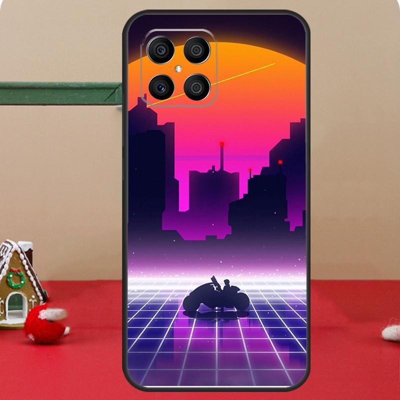 Synthwave 80's Retro Neon Vaporwave Case For Honor Magic 8 Pro 6 7 Lite Honor 400 200 50 70 X8c X8b X9a X9b X9c X9d Win RT Coque