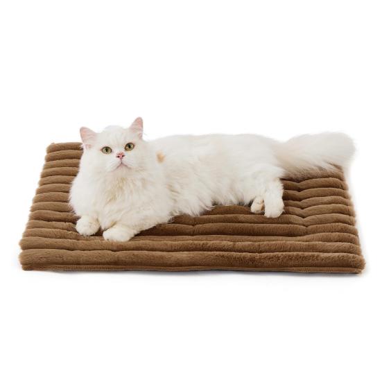 

Самонагревающийся коврик для кошки, самонагревающийся термоподстилка для маленьких домашних животных, моющийся коврик для кошек, для диких и домашних кошек и собак M коричневый
