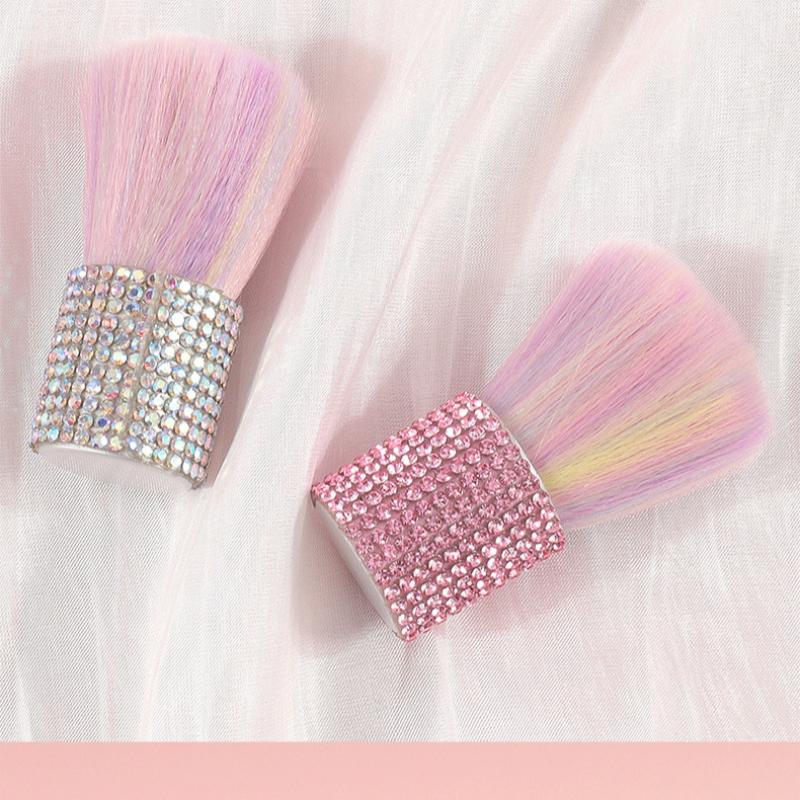 Nail Dust Brush Colour  Bling Handle Nail Art Cleaning Brush Blush Brush Manicure Tool Supplies