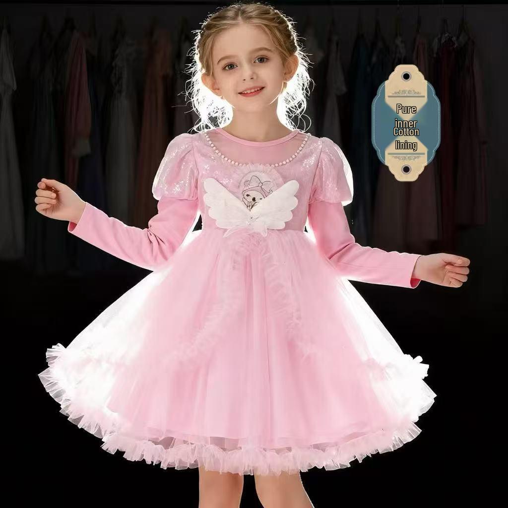 

Платье принцессы Лолиты Куроми для девочек, лето 2025 - Новая модная вечерняя пышная юбка 110cm (Recommended height: ~1.0m)