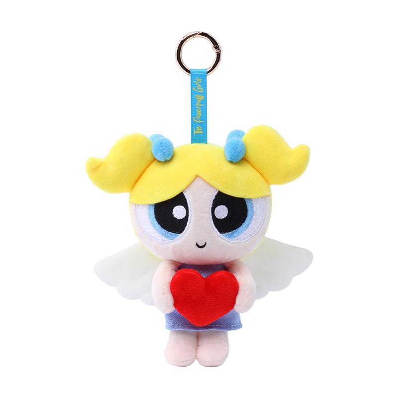 1-3pcs/set The Powerpuff Girls Keychain Stuffed Anime Swimming Cloak Pajamas Angel Style Cute Plush Toys Birthday Gift