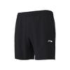 Li Ning Einfarbige Mittelhohe Lockere Freizeithorts Damen Shorts Schwarz AKSUA22-1
