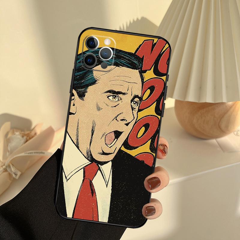 

The Office Michael Scott Phone Case For iPhone 15 14 13 12 11 16 17 Pro Max 13 mini 15 16 Plus 16e 17 Air Cover Funda iPhone 12 mini