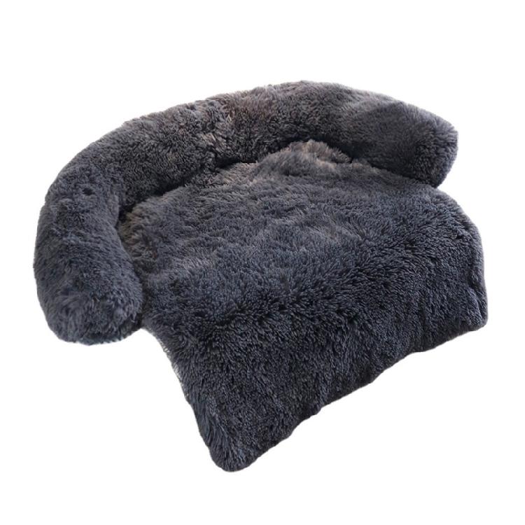 Dog Furniture Protector with Bolster Washable Calming Soft Plush Cover for Sofa