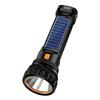 BHBL Solar/Rechargeable Multi Function LED Flashlight,Waterproof,with Emergency Strobe Light,USB Charging Cable,Fast Charging