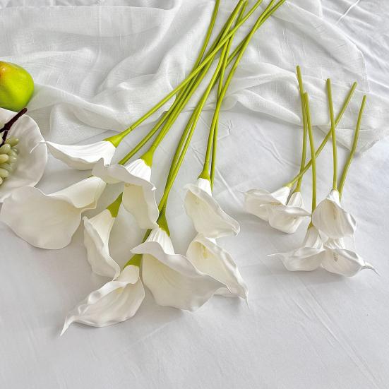 Künstliche Calla-Lilie Weiß Real Touch Kunstblume für Hochzeit Brautparty Party Zuhause Innen Dekoration