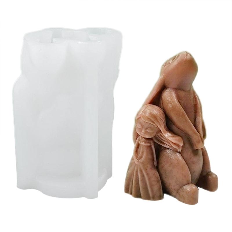 Bear and Girl Candle Aromatherapy Mold Beautiful Scented Candles Silicone Mold Aromatherapy Resin Molds DIY Craft