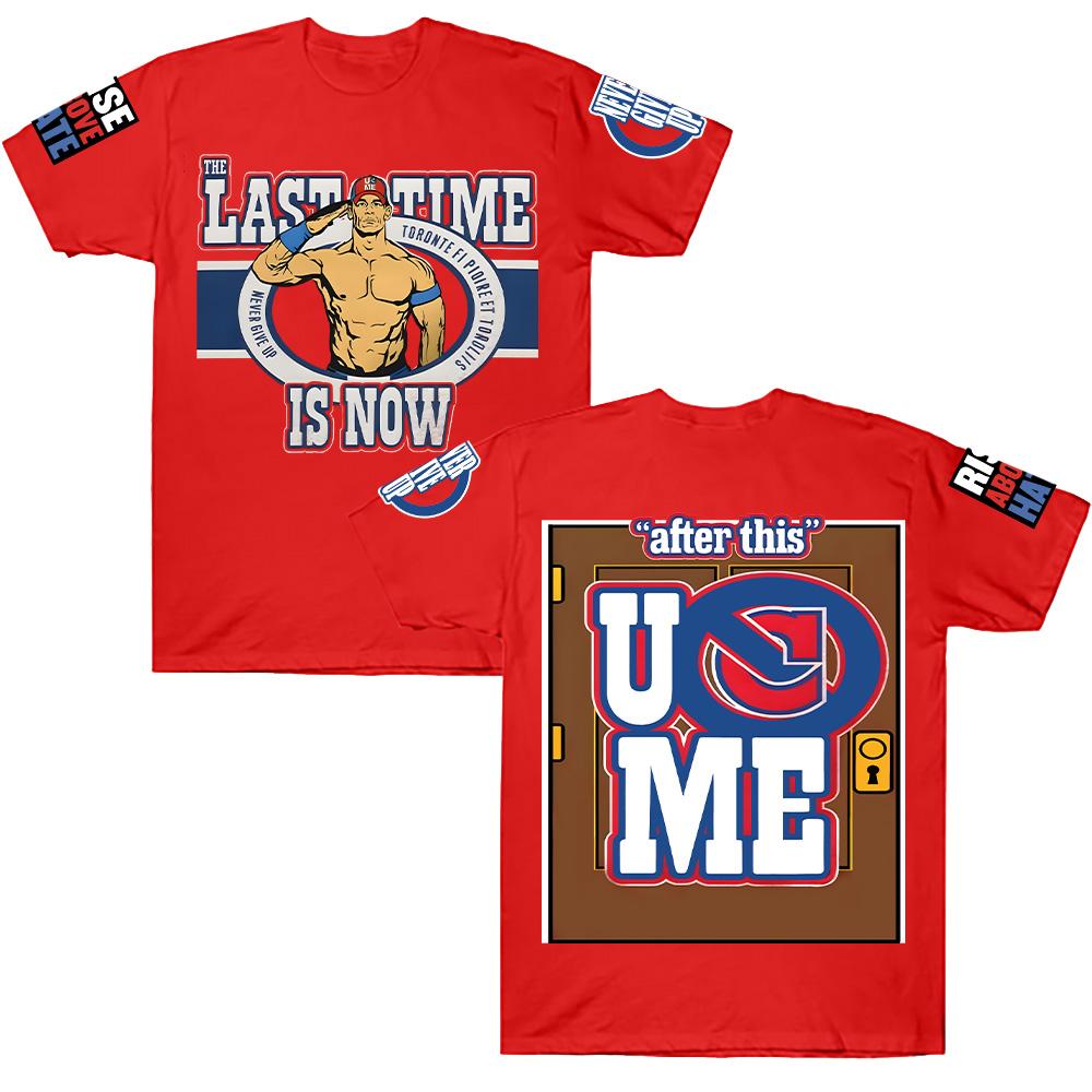 

John Cena Farewell Montreal T-Shirt Fashion Cotton Print T Shirt Winning This Day Summer New Breathable Tees M червоний