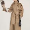 Parisian Dream Double-Breasted Trench Coat with Large Lapel - Women's 2025 Autumn Collection