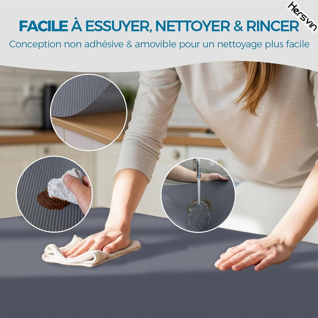 Non-Adhesive, Non-Slip Drawer Liner, Roll of Protection for Kitchen Drawers, Protects Shelves,and Refrigerators,EVA Plastic ProtectiveFilm orFurniture