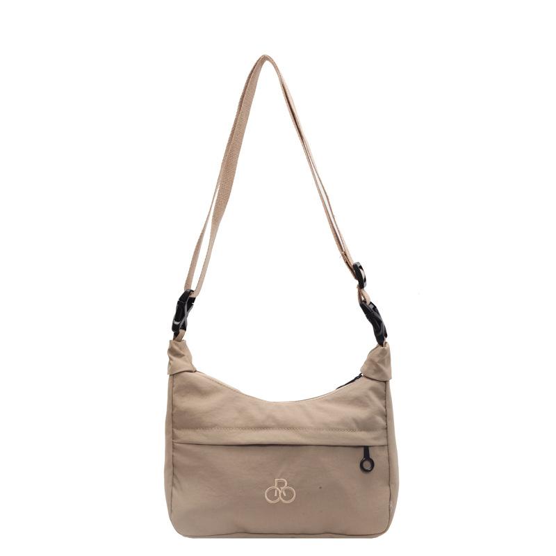 New nylon shoulder bag commuter small square bag lightweight and versatile student messenger bag simple tote bag women's bag