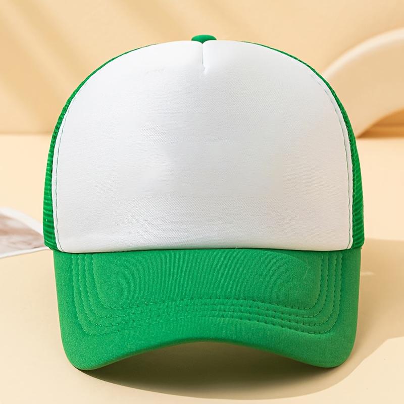 Solid Color Sponge Mesh Cap, Baseball Cap, Breathable for Spring and Summer, Outdoor Sun Protection Hat for Truck Drivers