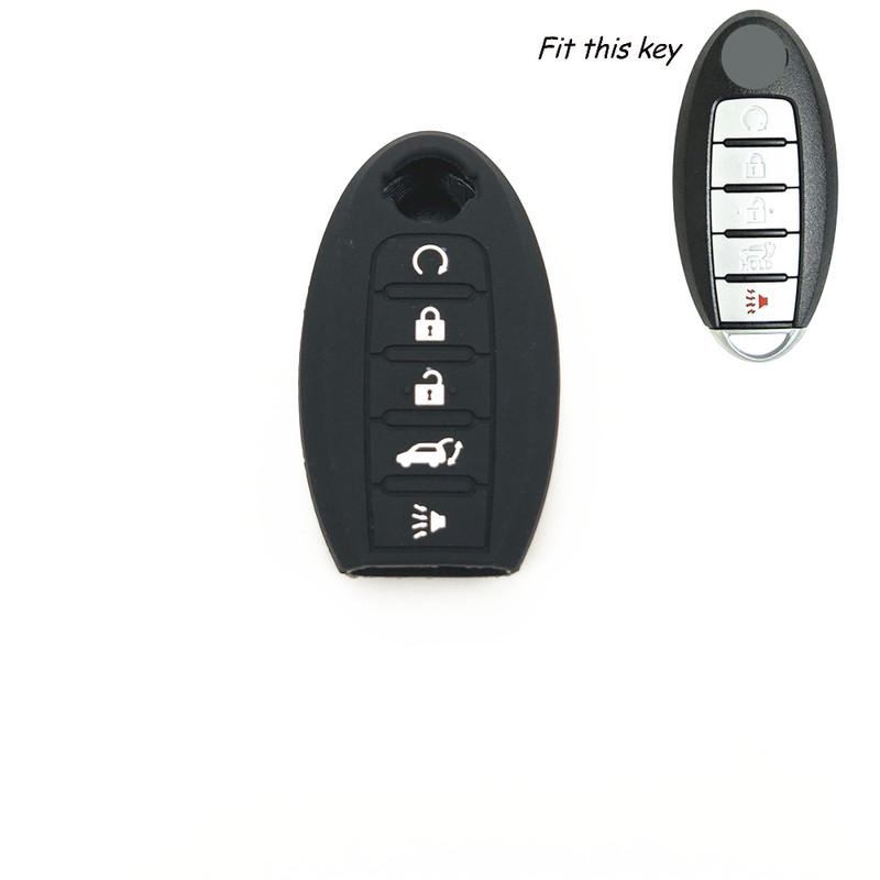 Car Accessories Silicone 5 Buttons Silicone Remote Key Case Cover Fit For Nissan Altima Maxima Pathfinder Oct26 2018
