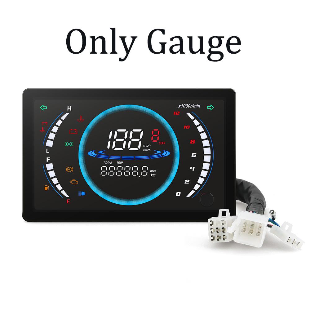 Universal LED Digital Motorcycle Speedometer RPM Tachometer Water Temperature Gauge 2 units Odometer Dashboard ABS Moto Gauge