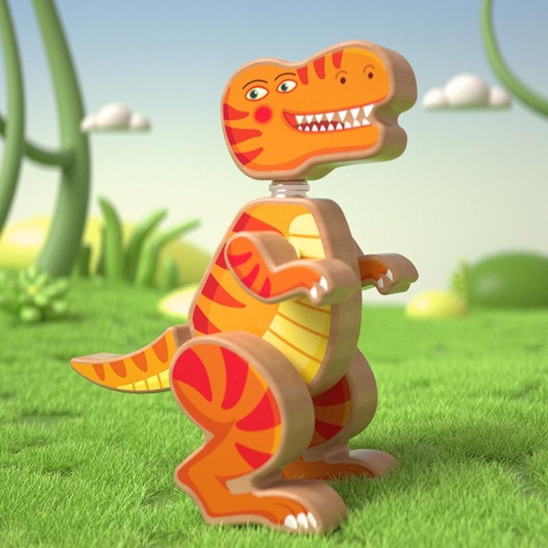 Magnetic Dinosaur Construction Toy For Children 4-8 Years Old Interactive Learning Activity For Cognitive Development