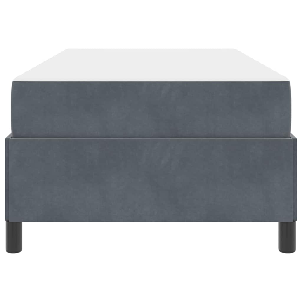 Bed Frame with Mattress Dark Grey 100 x 200 cm Fabric