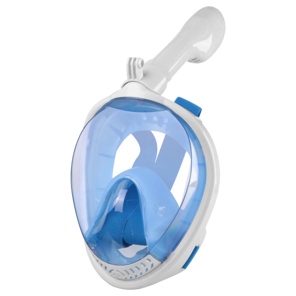Doppelrohr-Schnorchelmaske Silikon Voll-Trocken Tauchmaske Erwachsene Schwimmmaske Taucherbrille Eigenständiges Unterwasseratemgerät