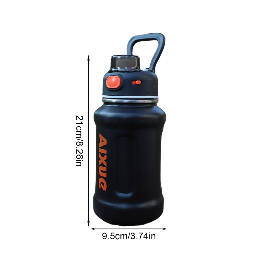 Insulated Stainless Steel Water Bottle Water Bottle For Sports Gym Leakproof Wide Mouth Bottle For Hot Cold Drink With Straw Lid