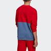 Adidas Originals Trefoil Slice Trf Crew Sweatshirt with Logo Print & Colorblock Design Men Sweatshirt Blue Red GN3448