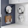 1PC Pot Lid Holder Organizer Rack Wall Mount Pot Lid with Tray Kitchen Cabinet Door Bakeware Pans Trays Storage Rack