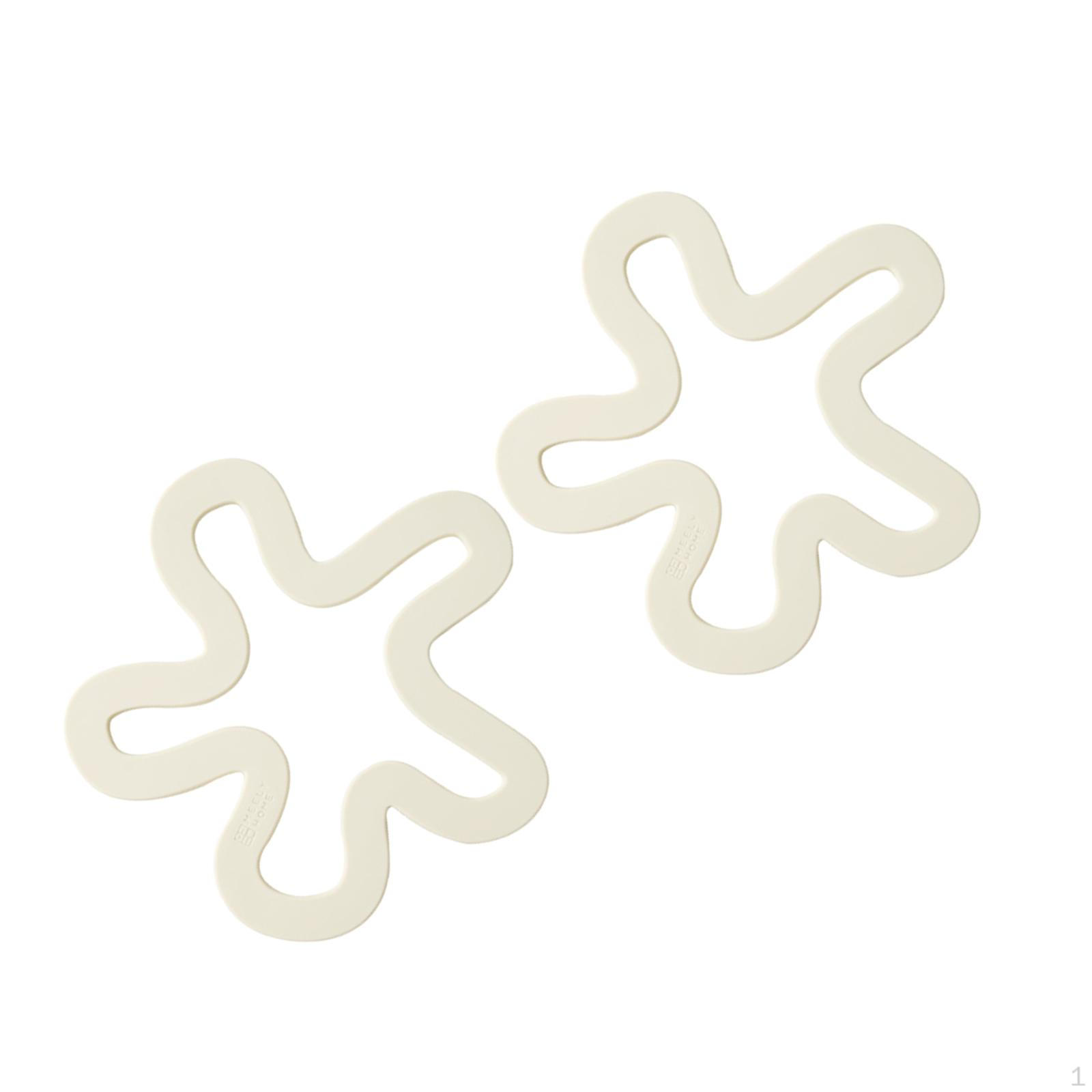 

2 шт. силиконовые коврики, подставки для чашек, термостойкая подкладка, универсальный стол 2pcs White