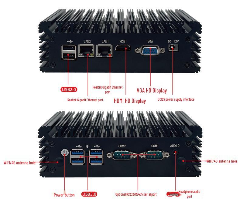 

Безвентиляторний тихий міні-промисловий ПК з подвійним LAN та послідовними портами 136*127mm