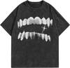 BAPHITY Mens Graphic Tees Acid Washed Y2K Vintage Streetwear T-Shirt Summer2