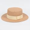 Summer Seaside Beach Outdoor Men's and Women's Woven Hats Top Hat Flat Top Breathable Sunscreen Sunshade Straw Hat