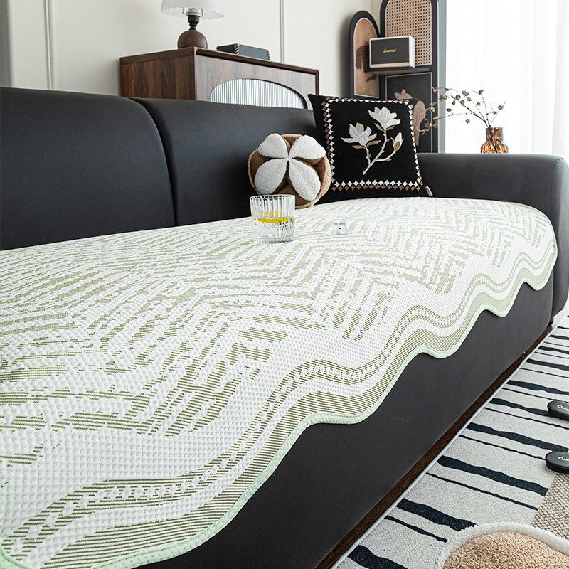 Summer Cool Doudou Special-Shaped Sofa Cushion  New Ice Silk Mat Cushion One-Piece Straight Row Sofa Cover
