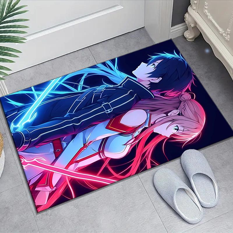 1pc Sword Art Online1 Design Area Rug - Non-Slip, Soft & Cozy Floor Mat for Living Room, Bedroom, Office - Indoor/Outdoor Decorative Carpet