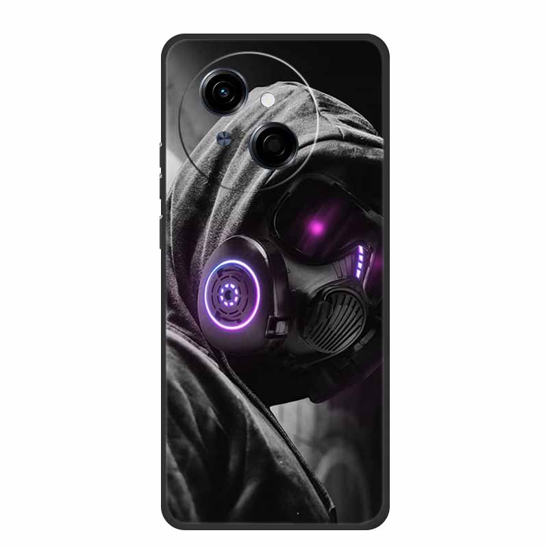 For Tecno Spark 40C Phone Case 6.67" Fashion Photos Black Silicone Soft TPU Case For Tecno Spark 40C Back Cover Cases 40 C Coque