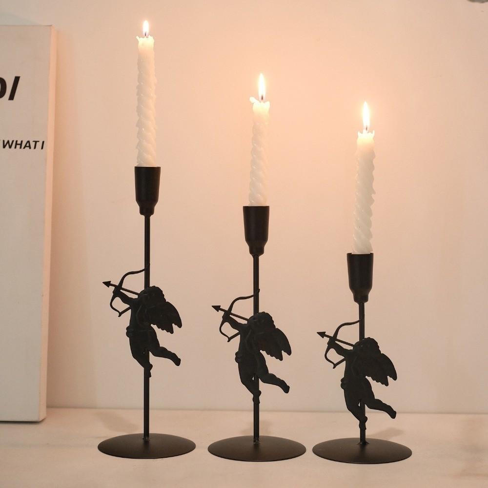 Metal Tabletop Candle Holders Romantic Elegant Candle Stand  For Wedding Anniversary
