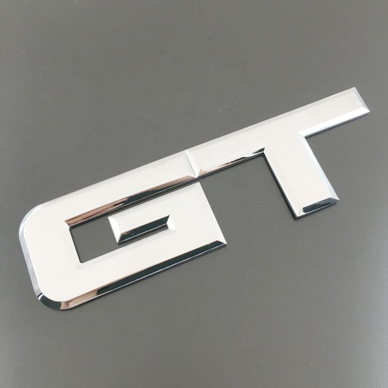 3D Metall Auto Styling GT Emblem Aufkleber Auto Chrom Frontgrill Abzeichen Decal für KIA BMW Ford Shelby GT Alfa Romeo Mercedes tm2