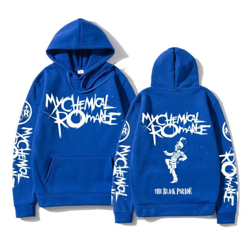 My Chemical Romance Double Sided Graphic Hoodie Winter Oversized Fleece Casual Male Sweatshirts Long Sleeve Band Printing Unisex Tops
