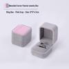 Pink Velvet Jewelry Box with Rounded Corners for Earrings, Bracelets, Rings, and Gifts