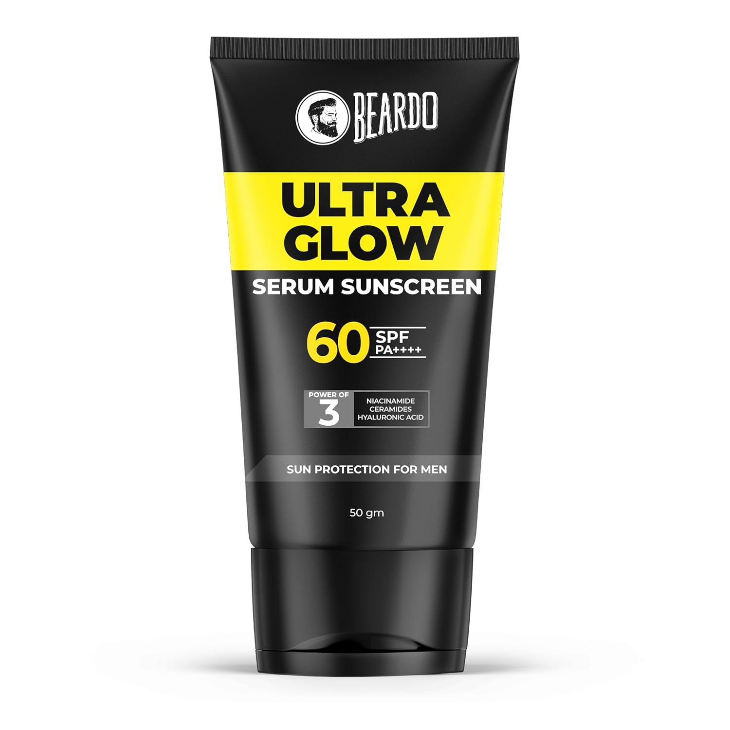 

Beardo Сыворотка-солнцезащитное средство Ultra Glow SPF 60+ PA++++ 50 г Упаковка 1 Легкая, нежирная защита от солнца для мужчин