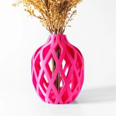 İstiridye Vazo - Zarif 3D Baskılı Dekor Eko-Dostu PLA, Modern İç Mekanlar İçin Mükemmel (Funda Pembe)