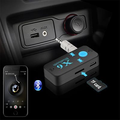3 In 1 Bluetooth Car Kit V4.1 Receiver 3.5Mm Aux + TF Card Reader + Handsfree Call Wireless Audio Receiver Music Adapter